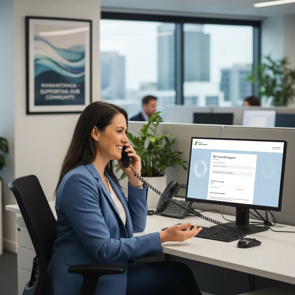 WINZ staff assisting with urgent payment application