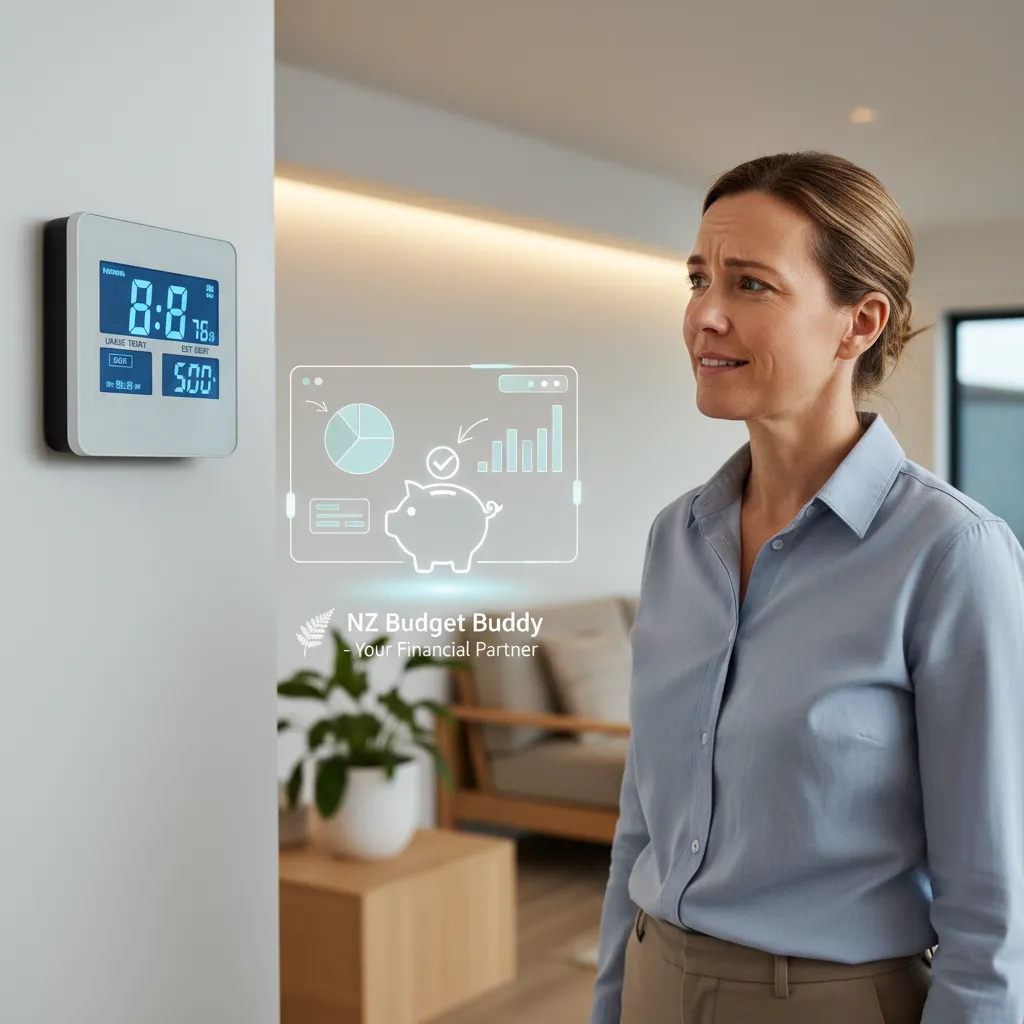 Person reviewing utility bill, representing assistance for electricity and gas in New Zealand