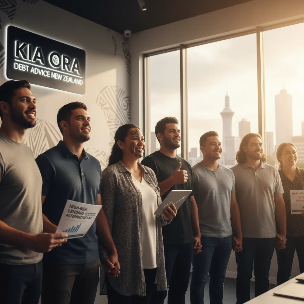 Diverse people looking happy after receiving free financial advice NZ