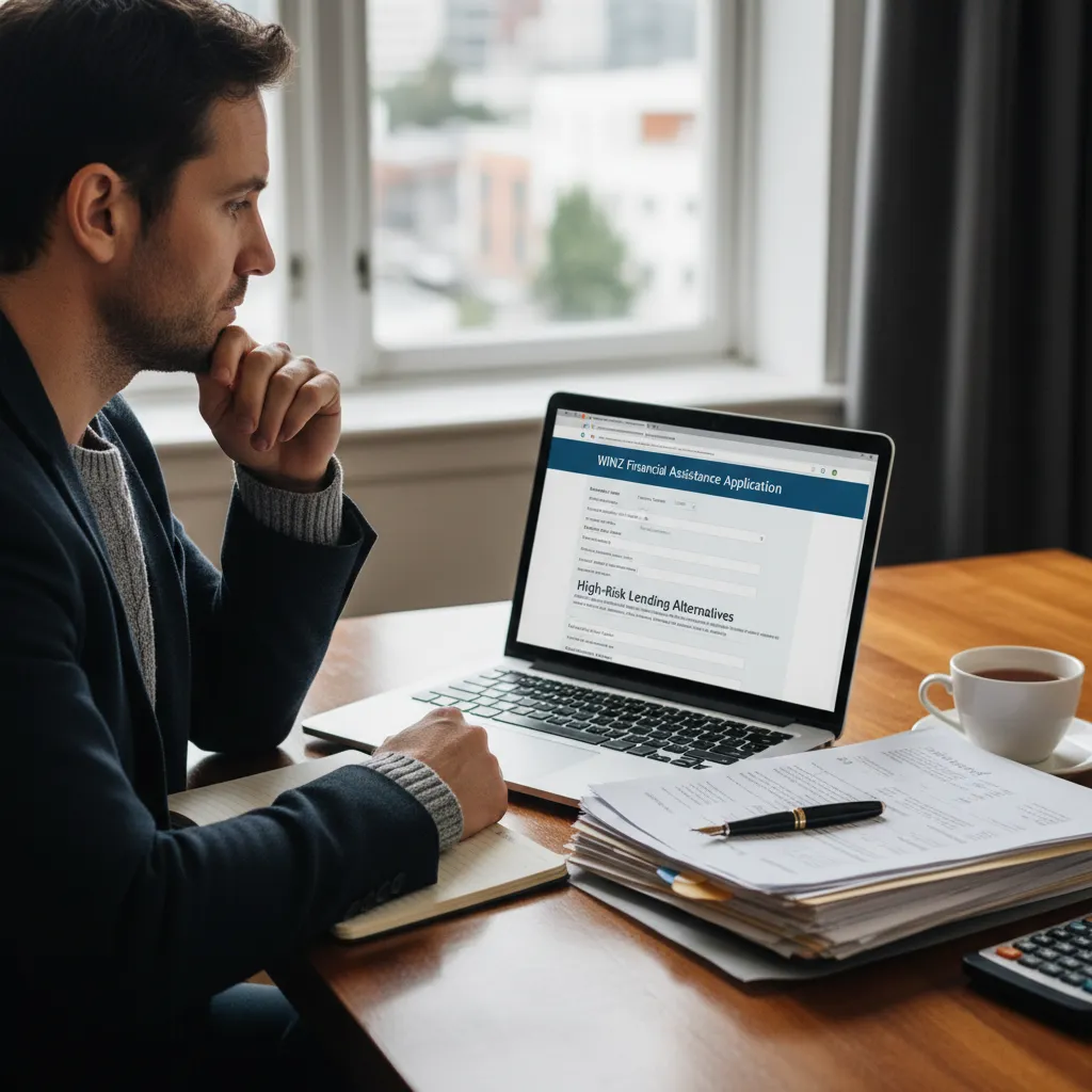 Person applying for MSD financial assistance online