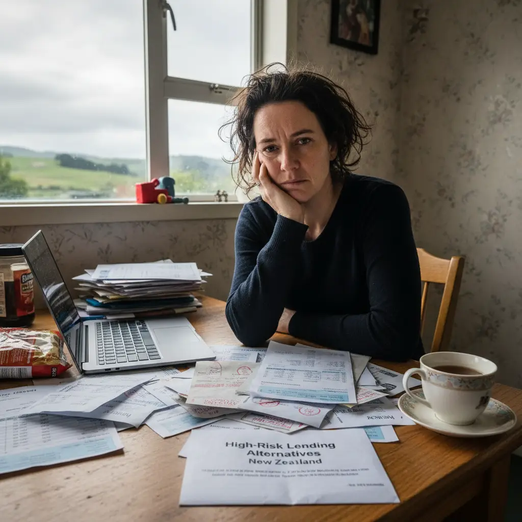Person experiencing financial hardship in New Zealand