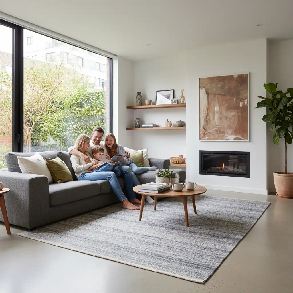 Family enjoying their new rent to buy furniture in NZ
