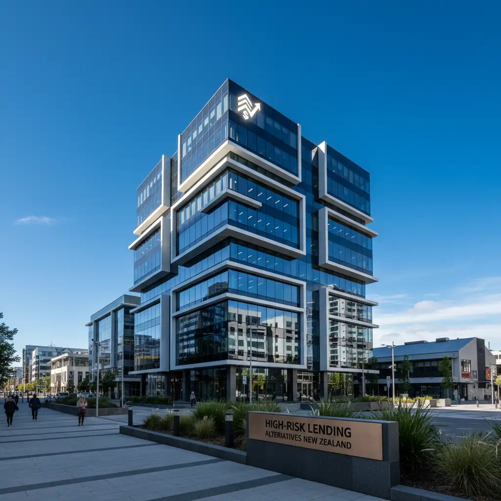 Modern office building in Christchurch representing private money lenders