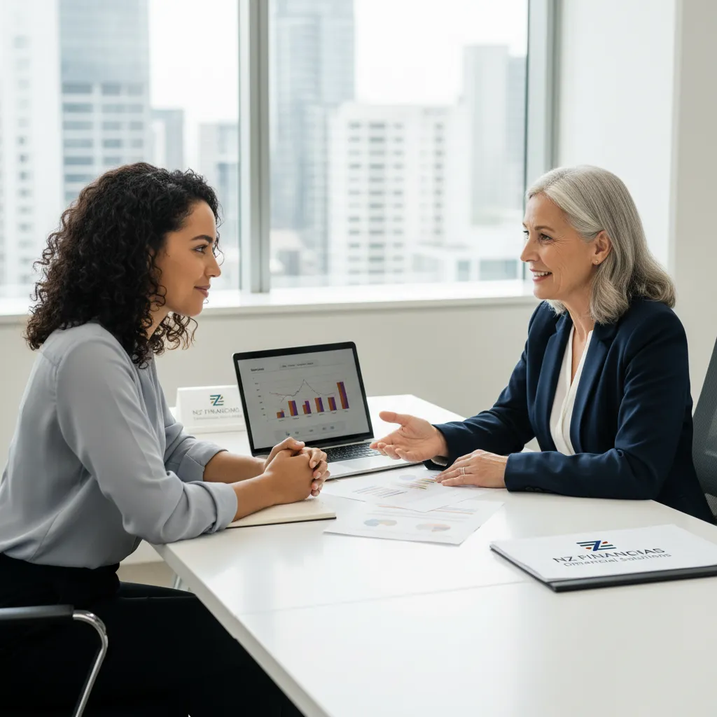 Financial advisor helping a client with non-profit financial assistance programs