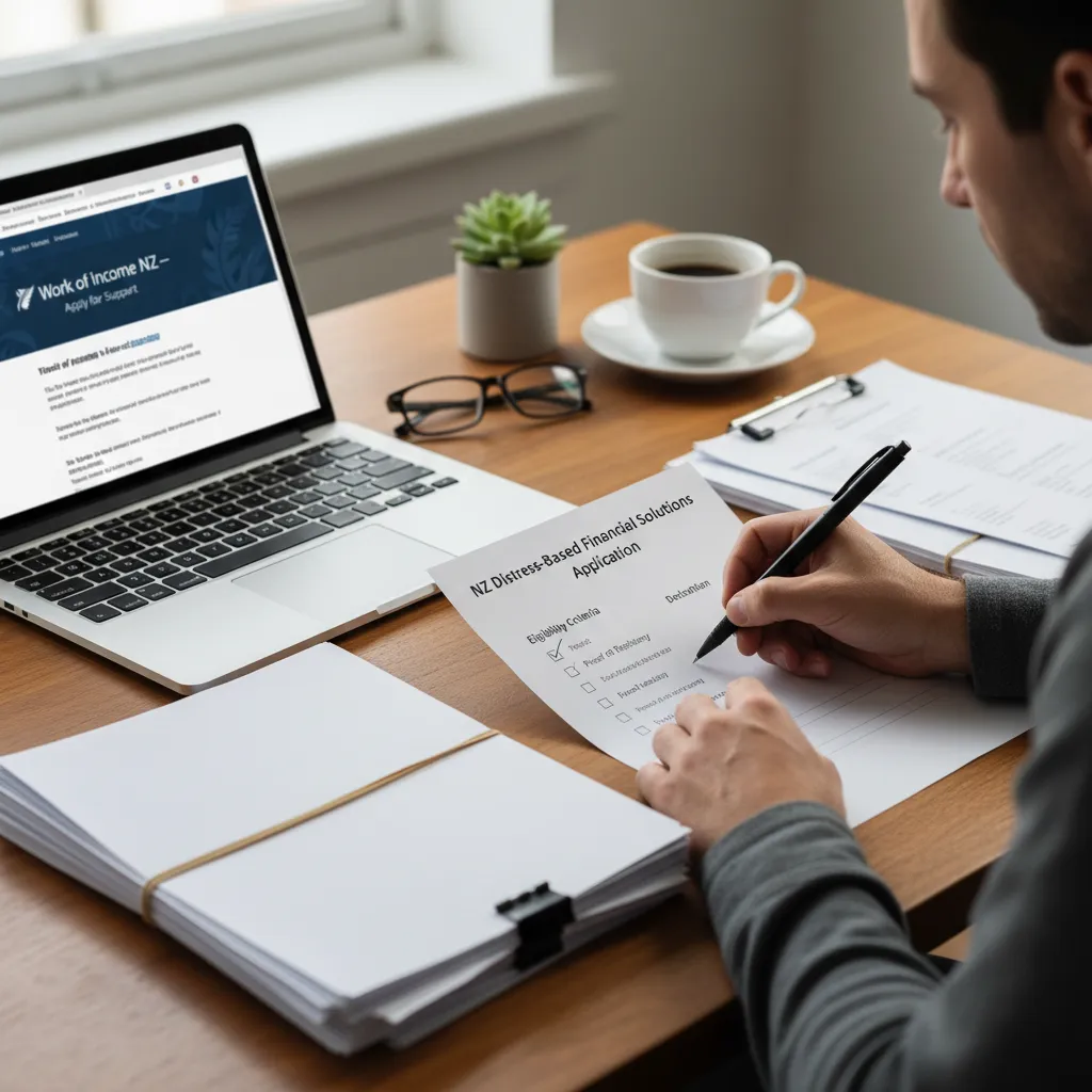 Organised person completing government support NZ application checklist