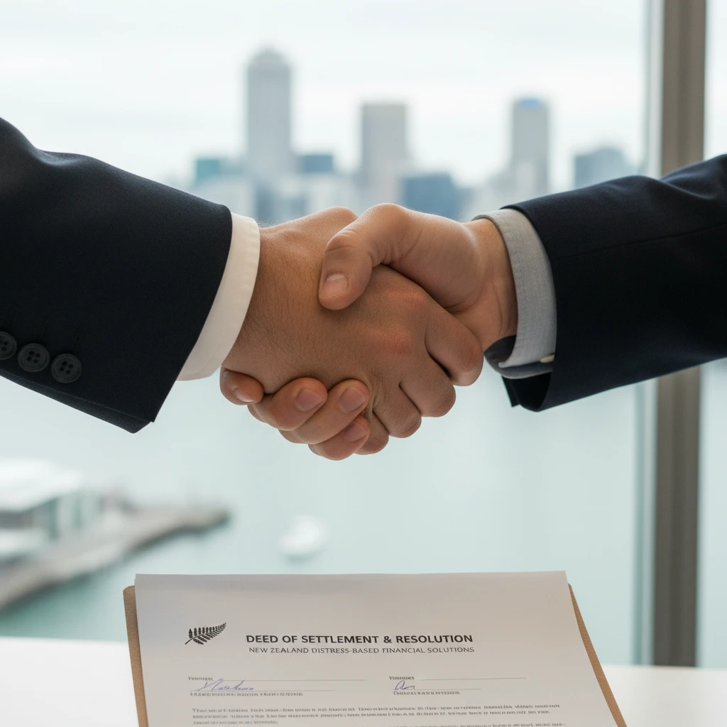 Agreement reached, resolving a financial dispute in New Zealand