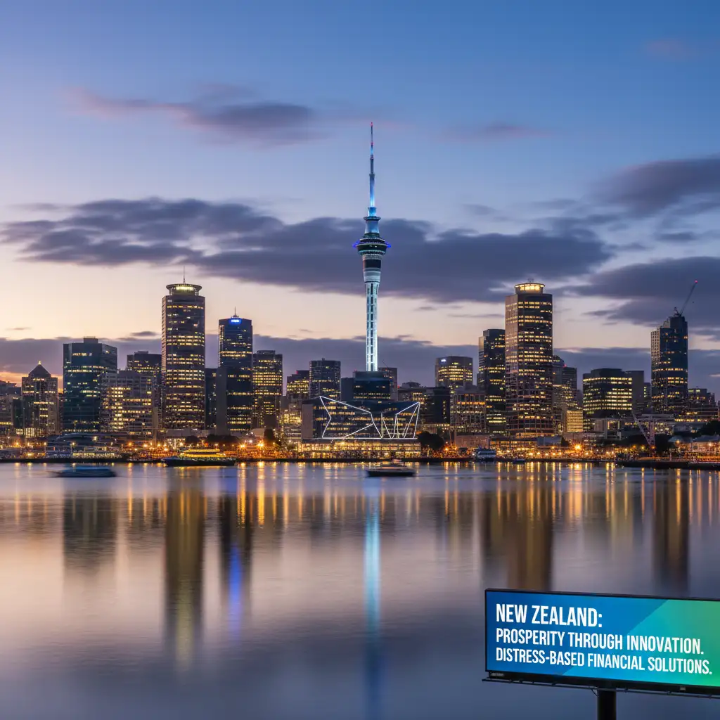 Auckland city skyline symbolizing financial stability and hope in New Zealand