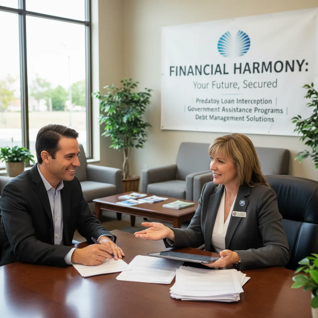 Credit union loan officer discussing financial options