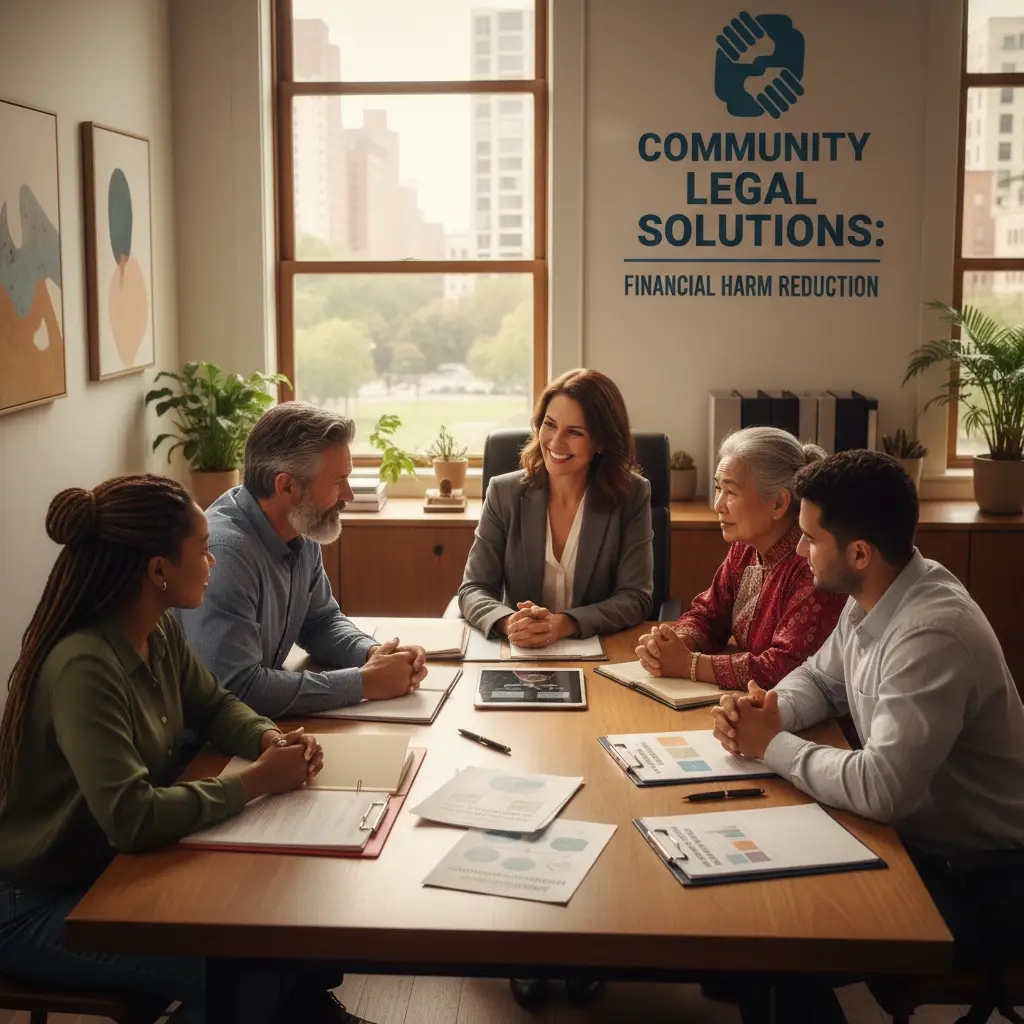 People receiving legal aid advice from a consumer protection advocate