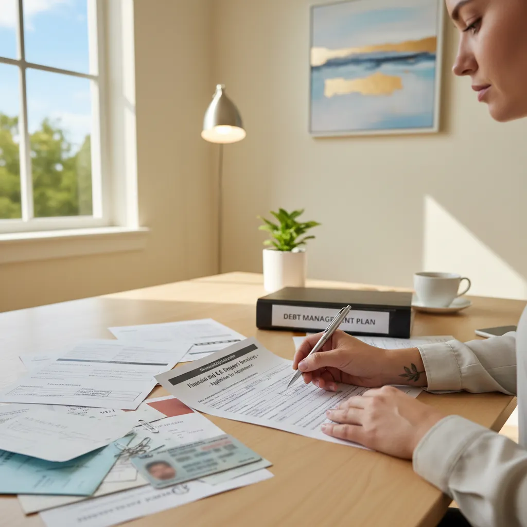 Person filling out application for emergency financial grants NZ