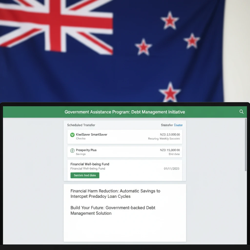 Online banking interface showing automatic transfer to build emergency fund NZ