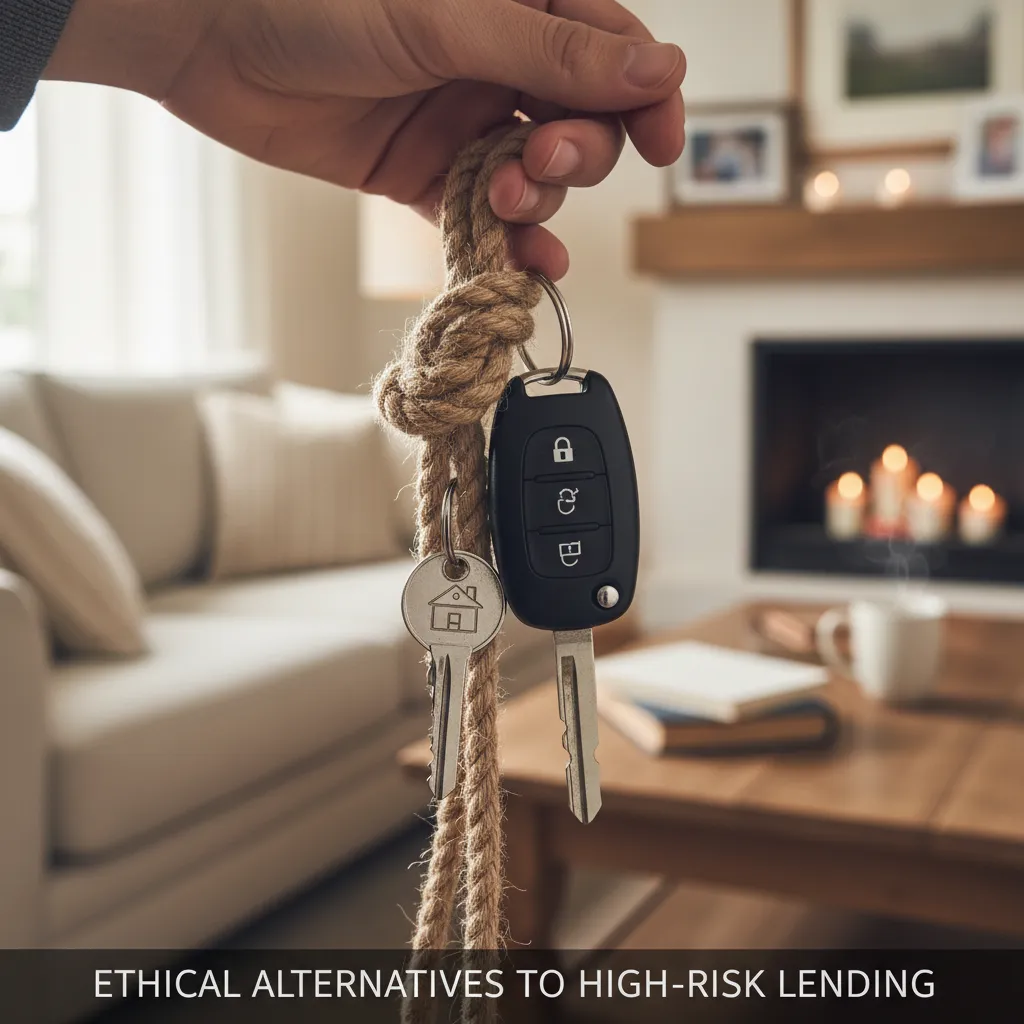 Keys to house and car, representing collateral for secured ethical loans