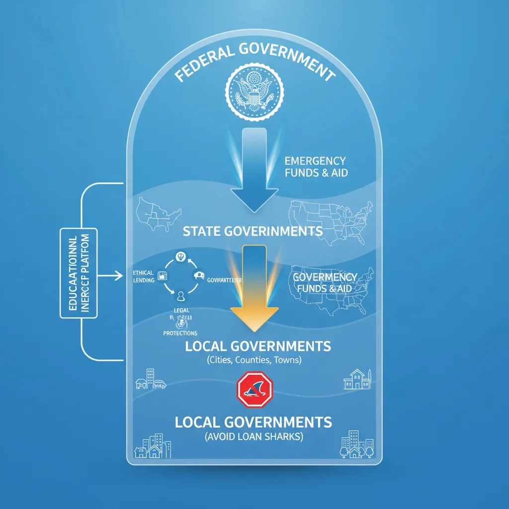 Layers of government emergency funds and aid at state and local levels