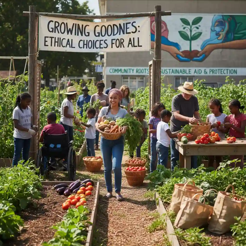 Community garden providing healthy food options and sustainability