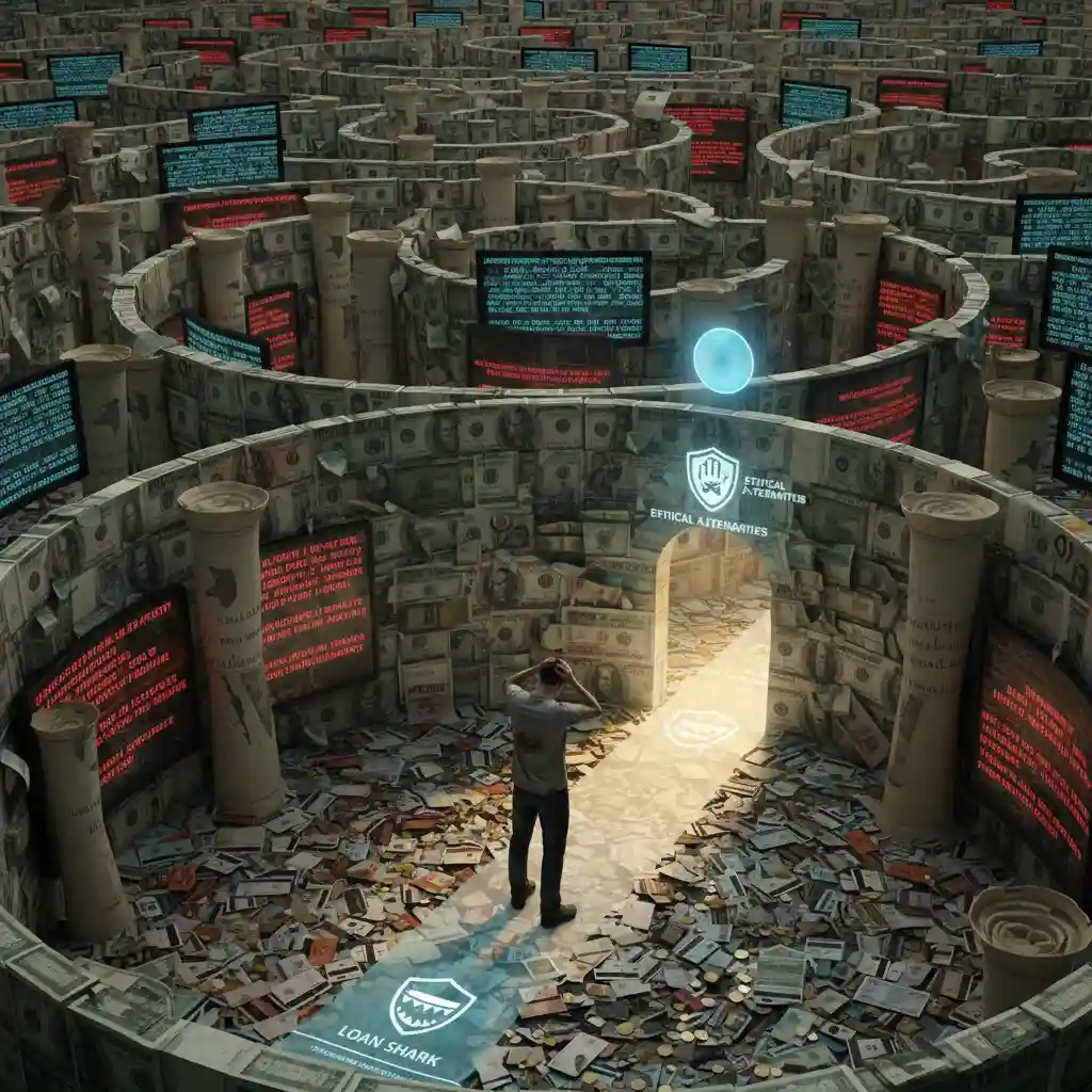 Person trapped in a cycle of reborrowing high interest loans