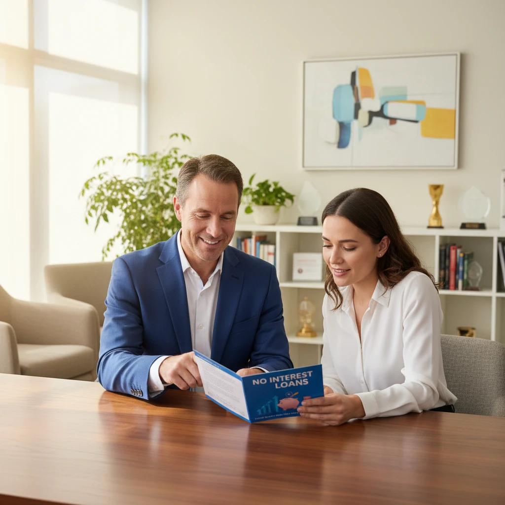 Financial mentor assisting a client with safe loan options