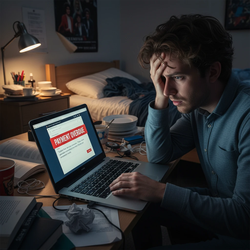 Student facing financial stress from predatory loans