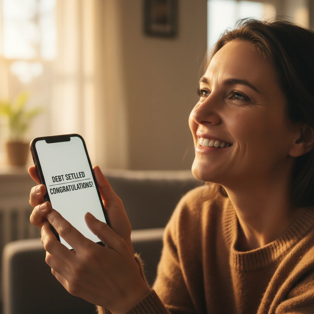 Relief after negotiating debt with a financial mentor